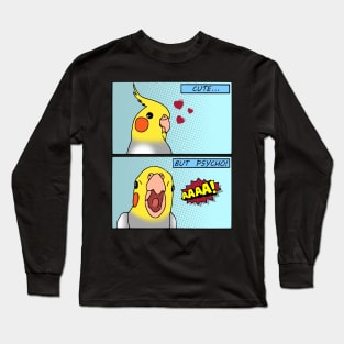 cute but psycho birb comic Long Sleeve T-Shirt